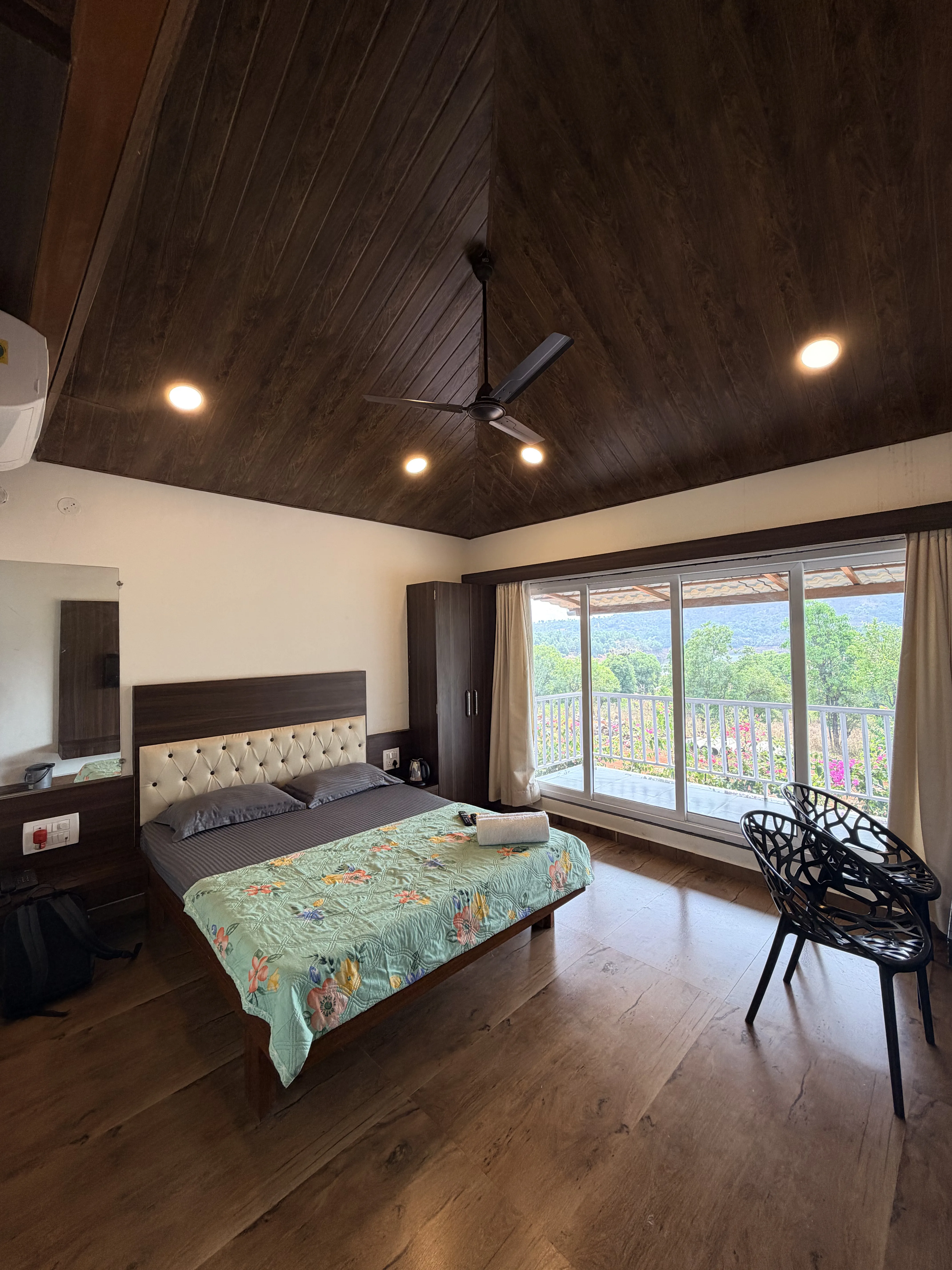 Cottage interior with modern amenities