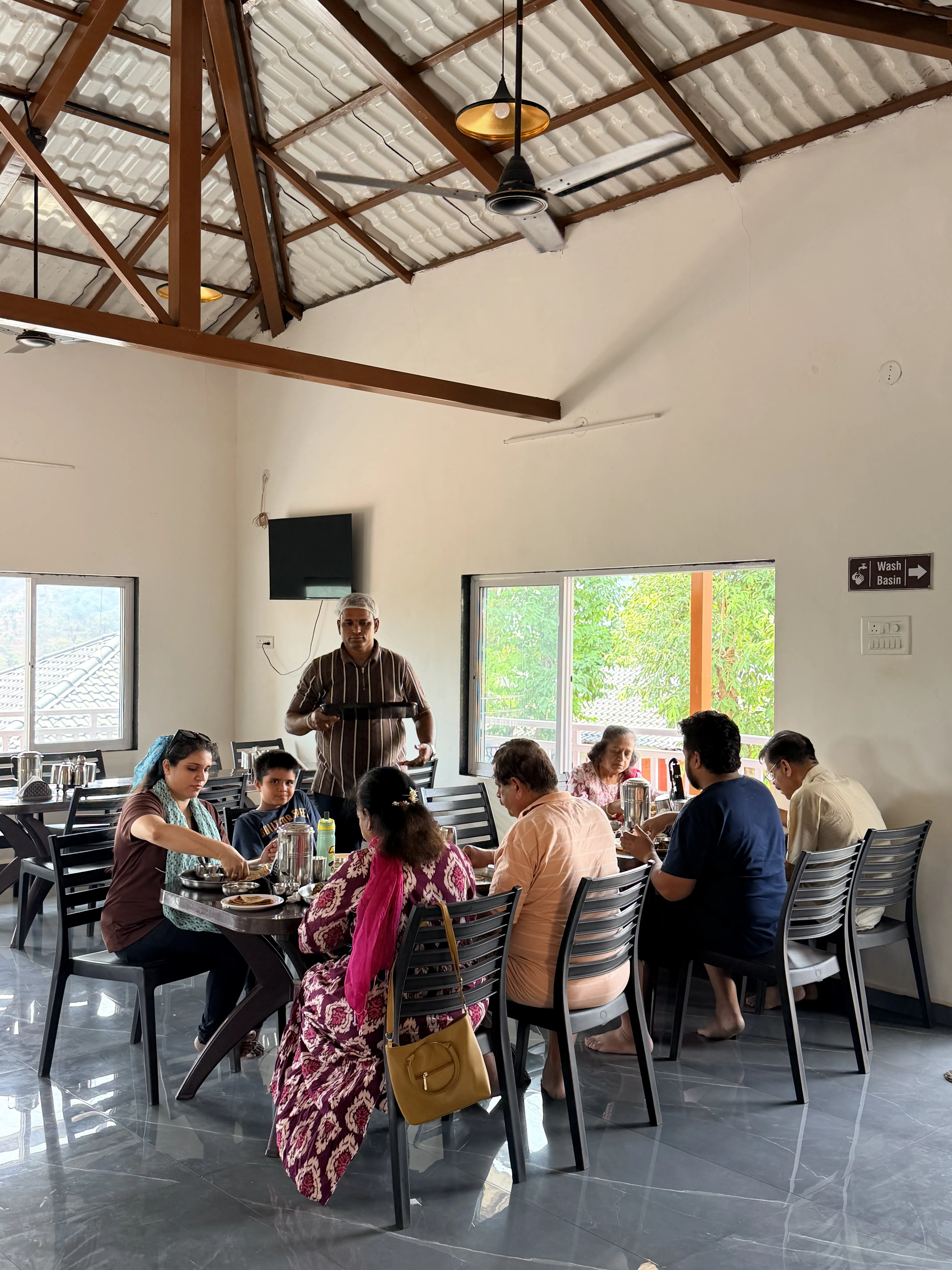 In-house restaurant at Aranyagiri Farmstay Resort